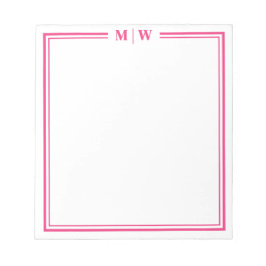 Hot Pink Monogram Notitieblok