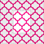 Hot Pink Moroccan Trellis Pattern Fabric Stof (Delen)