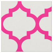 Hot Pink Moroccan Trellis Pattern Fabric Stof (Close Up)