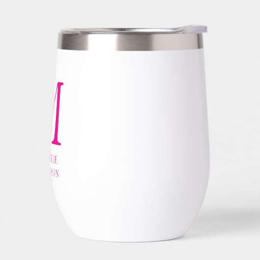 Hot Pink naam en monogram (Links)