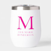 Hot Pink naam en monogram (Voorkant)
