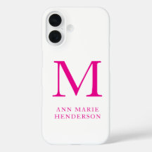 Hot Pink naam en monogram