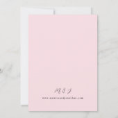 Hot Pink & Navy Blue Floral bruiloft uitnodiging 3 (Achterkant)