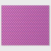 Hot Pink, Navy Blue Moroccan Quatrefoil Pattern #5 Cadeaupapier (Vlak)