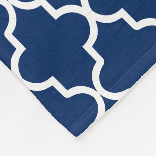Hot Pink & Navy Quatrefoil | Fleece Blanket (Hoek)