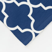 Hot Pink & Navy Quatrefoil | Fleece Blanket Deken (Hoek)