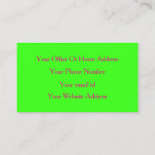 Hot Pink Neon Green Wedding Event Planner Kleurrij Visitekaartje (Achterkant)