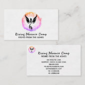 *~* Hot Pink Ombre Ring van Fire Black Phoenix Visitekaartje (Voorkant / Achterkant)