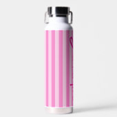 Hot Pink Ombre Stripes gepersonaliseerd Waterfles (Voorkant)