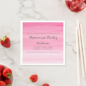 Hot Pink Ombre Wedding Napkins Servetten (Insitu)