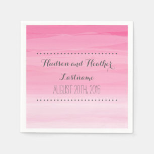 Hot Pink Ombre Wedding Napkins Servetten