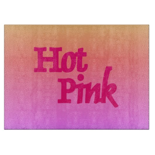 Hot Pink omgekeerde glas snijplank (Voorkant)