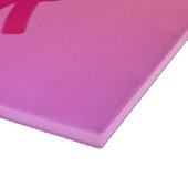 Hot Pink omgekeerde glas snijplank (Hoek)