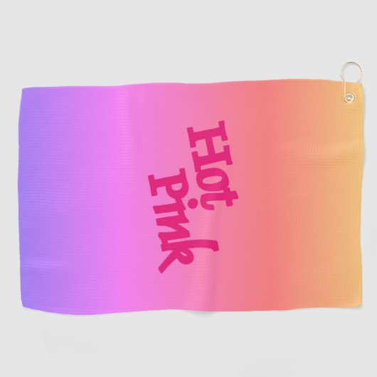Hot Pink omgekeerde golfhanddoek (Horizontaal)