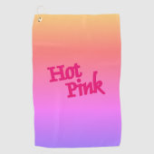 Hot Pink omgekeerde golfhanddoek (Voorkant)