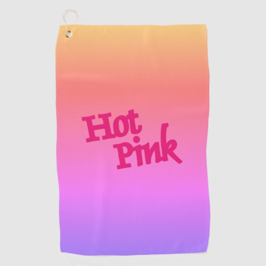 Hot Pink omgekeerde golfhanddoek (Voorkant)