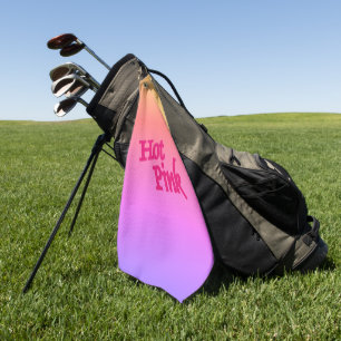 Hot Pink omgekeerde golfhanddoek