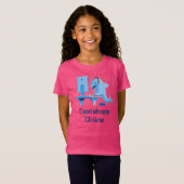 Hot-Pink Online Dolphin T-Shirt voor meisjes (Voorkant volledig)