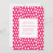 Hot Pink op het Afstudeerder Foto Afstuderen Kaart (Achterkant)