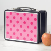 Hot Pink op Pink Polka Dots Patroonontwerp (In situ)