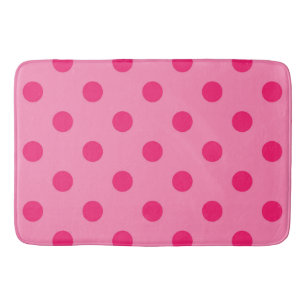 Hot Pink op Pink Polka Dots Patroonontwerp Badmat