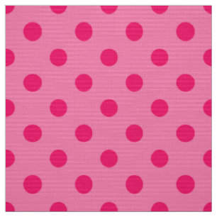 Hot Pink op Pink Polka Dots Patroonontwerp Stof