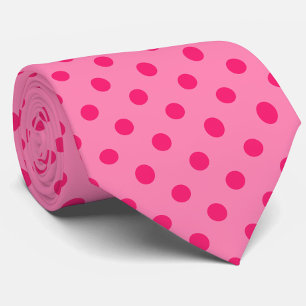 Hot Pink op Pink Polka Dots Patroonontwerp Stropdas