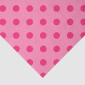 Hot Pink op Pink Polka Dots Patroonontwerp Tissuepapier (Detail)