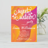 Hot Pink Oranje kleurrijke feestdag Kaart (Staand voorkant)