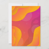 Hot Pink Oranje kleurrijke feestdag Kaart (Achterkant)
