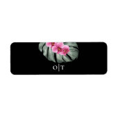 Hot Pink Orchids Tropical Wedding Cigar Band Etiket (Voorkant)