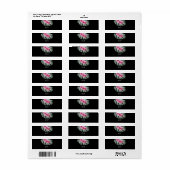 Hot Pink Orchids Tropical Wedding Cigar Band Etiket (Full Sheet)