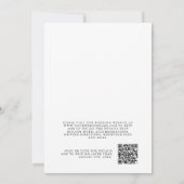 Hot Pink Orchids Tropische bruiloft met QR-code Kaart (Achterkant)