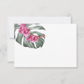 Hot Pink Orchids Tropische RSVP met Entree (Achterkant)