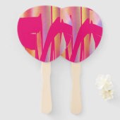 Hot Pink Outta Control peddel hand ventilatoren Handwaaier (Voorkant en achterkant)