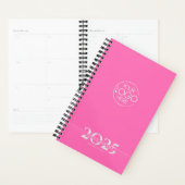 Hot Pink overlappende tekst Logo wekelijks Planner (Display)