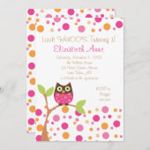 Hot Pink Owl Kaart (Voorkant / Achterkant)