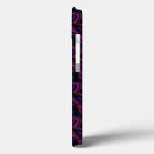 Hot Pink Paarse Black Swirling Pattern Case-Mate iPhone Case (Achterkant / Links)