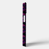 Hot Pink Paarse Black Swirling Pattern Case-Mate iPhone Case (Achterkant / Rechts)