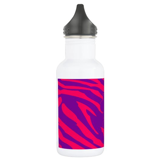 Hot Pink Paarse Zebra Print 32 oz. Waterfles (Links)