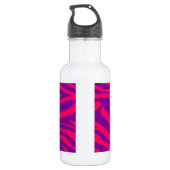 Hot Pink Paarse Zebra Print 32 oz. Waterfles (Achterkant)