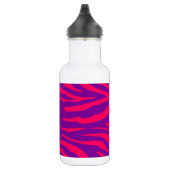 Hot Pink Paarse Zebra Print 32 oz. Waterfles (Rechts)
