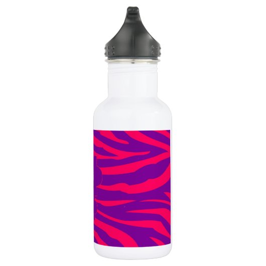 Hot Pink Paarse Zebra Print 32 oz. Waterfles (Rechts)
