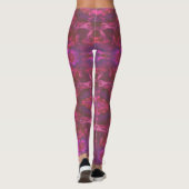 Hot Pink Passionate Paars! Fun Yoga Pant Leggings (Achterkant)