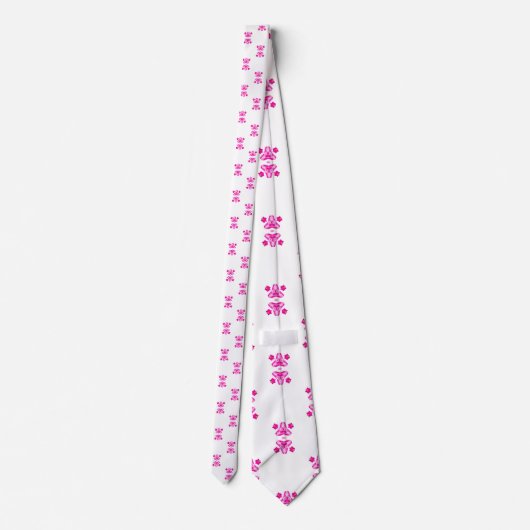 Hot Pink Pattern sokken Stropdas (Achterkant)