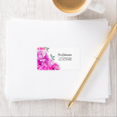 Hot Pink Peony Swag Address Label (Insitu)