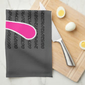 Hot Pink Pi-symbool Theedoek (Quarter Fold)