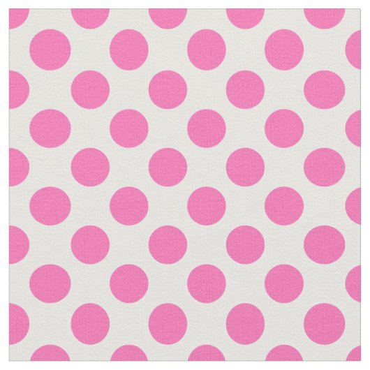 Hot Pink Polka Dot Stof (Close Up)