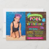 Hot Pink Pool verjaardagszomer Kaart (Voorkant)