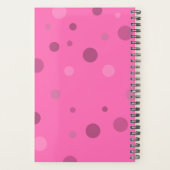 Hot Pink Pop Stippen Jaar Wekelijks Planner (Achterkant)